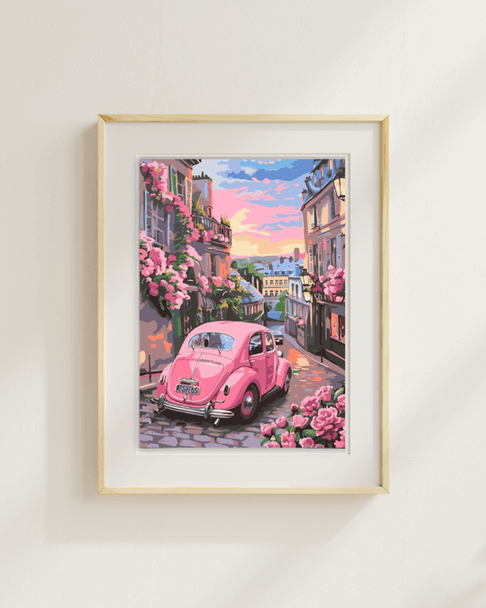 Pink Dreams in Paris Painting By Numbers