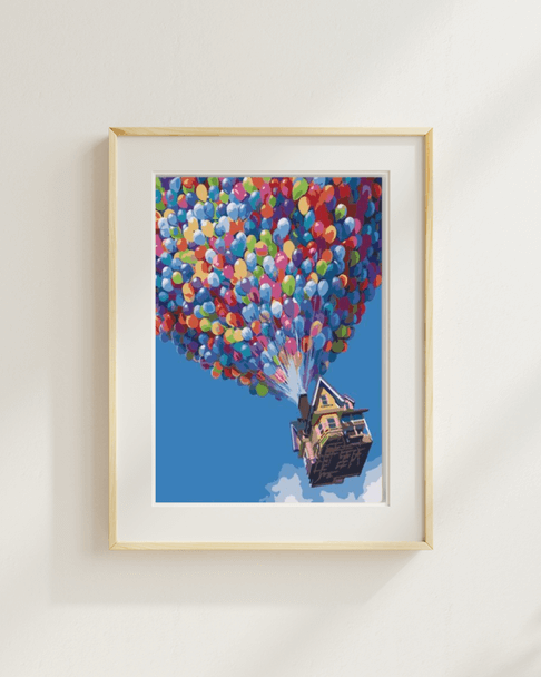 Balloon Sky House Painting By Numbers