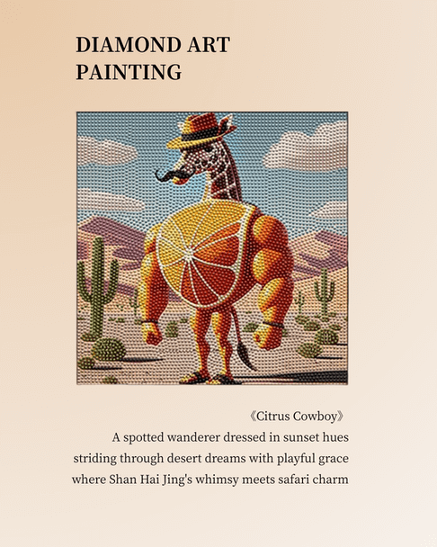 Cowboy Giraffe Diamond Painting