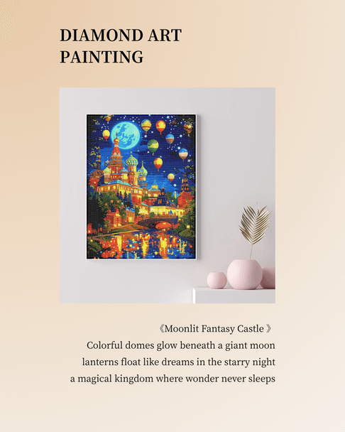 Moonlit Fantasy Castle Diamond Painting