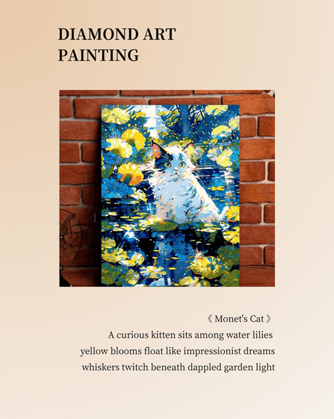 Monet's Cat Diamond Painting