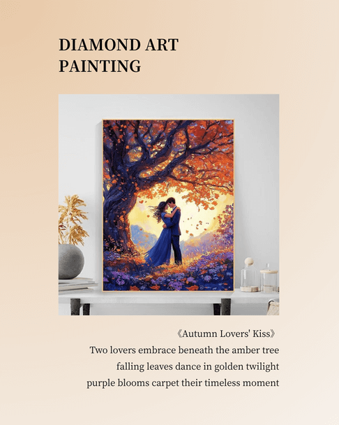 Autumn Lovers' Kiss Diamond Painting