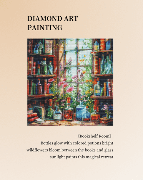 Bookshelf Room Diamond Painting