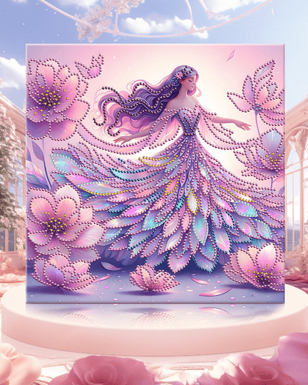 Purple Blossom Fairy Diamond Painting