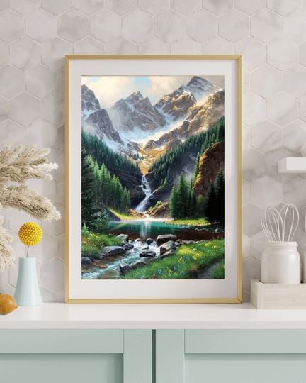 Valley Waterfall Paint by Numbers