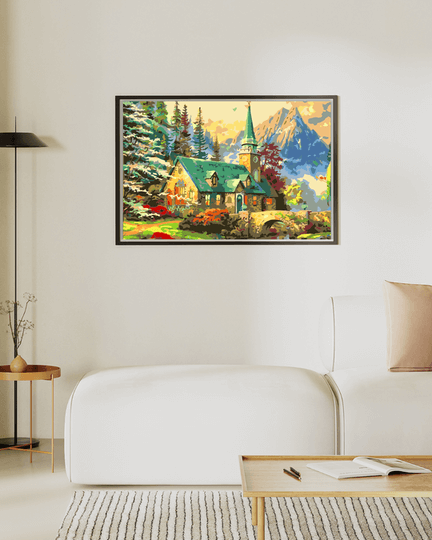 Alpine Chapel Paint by Numbers