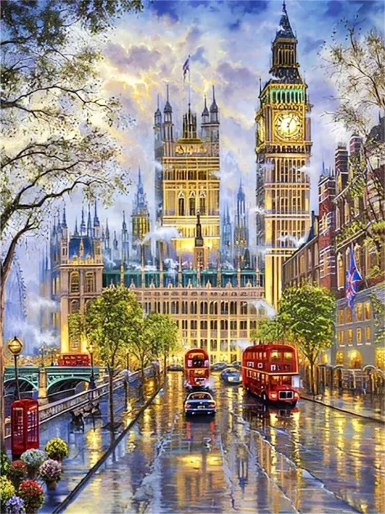 London Rainy Night Diamond Painting
