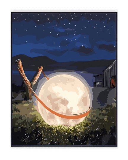 Pintura de tirachinas lunar por números