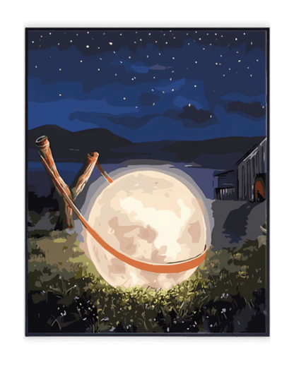 Pintura de tirachinas lunar por números