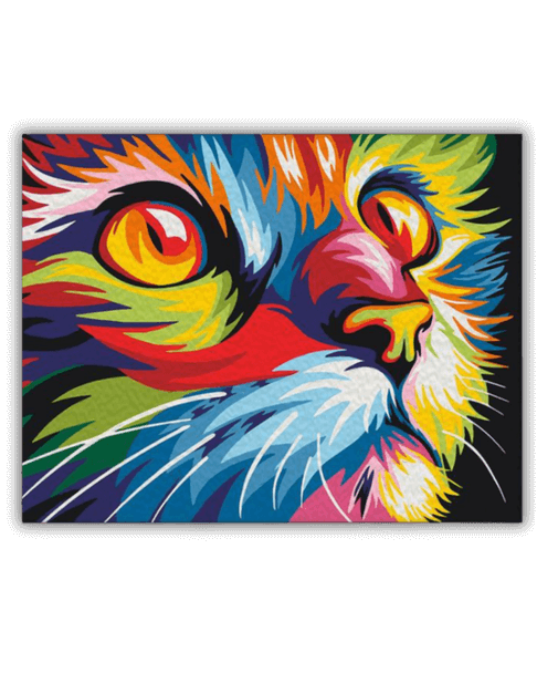 Colorful Cat Painting By Numbers