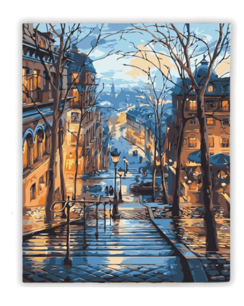 Pintura de una ciudad europea por números 