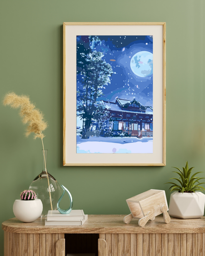 Moonlit Winter Night