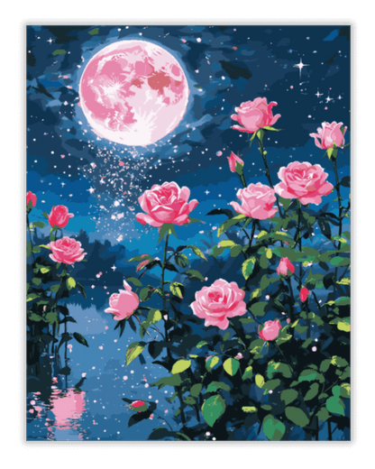 Starry Night Roses Painting By Numbers