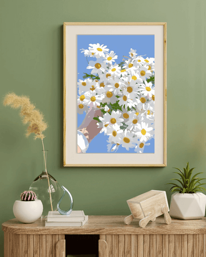 Sunlit Daisies Painting By Numbers