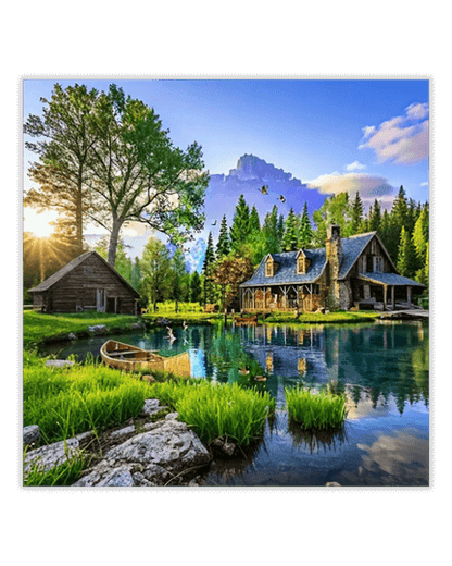Lakeside Cabin Diamond Painting