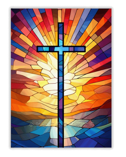 Pintura de diamante de la cruz de la fe