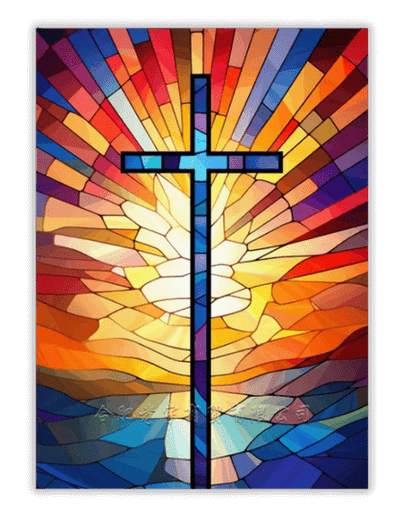 Pintura de diamante de la cruz de la fe