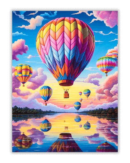 Pintura de diamante "Sueño con globo aerostático"