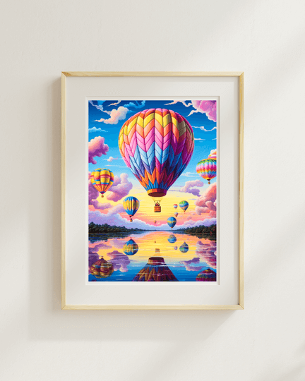 Pintura de diamante "Sueño con globo aerostático"