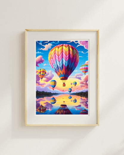 Pintura de diamante "Sueño con globo aerostático"
