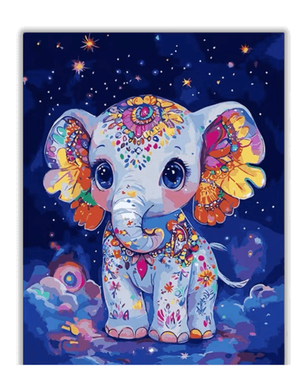 Starry Sky Elephant Diamond Painting