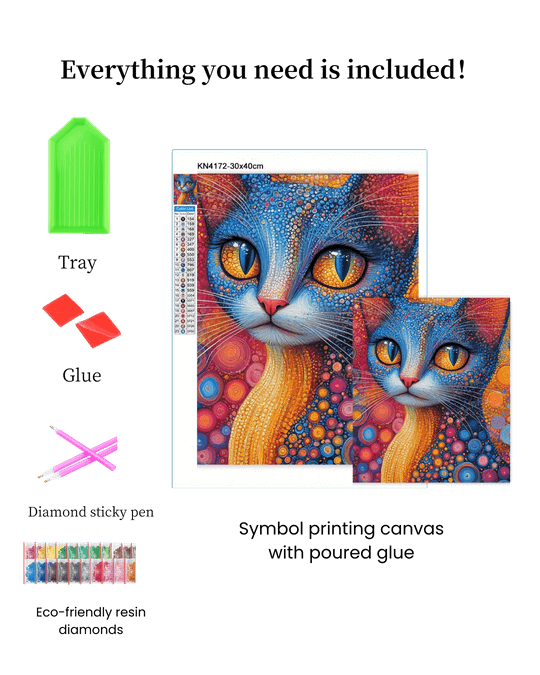 Colorful Cat Diamond Painting