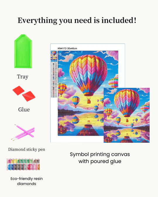 Pintura de diamante "Sueño con globo aerostático"