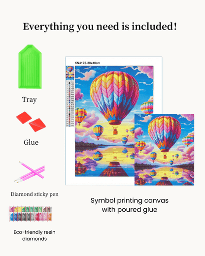 Pintura de diamante "Sueño con globo aerostático"