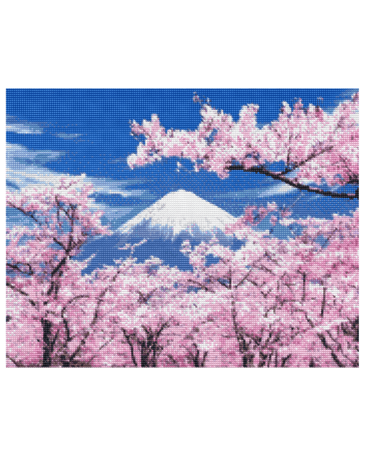 Cherry Blossoms & Mount Fuji Diamond Painting