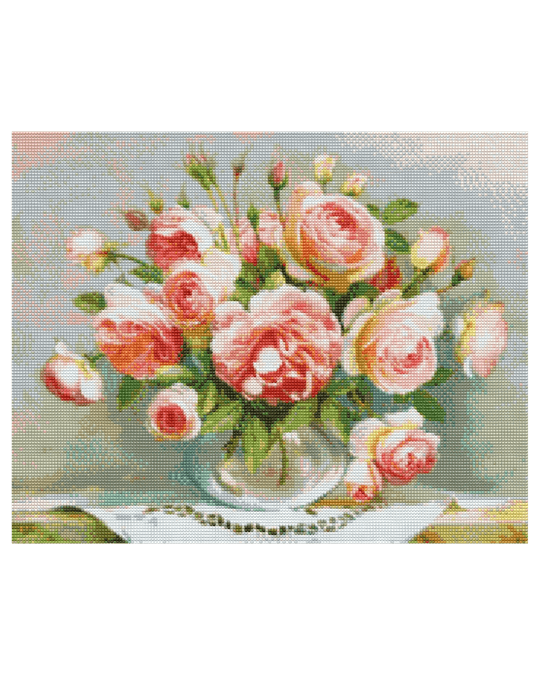 Pink Rose Bouquet Diamond Painting