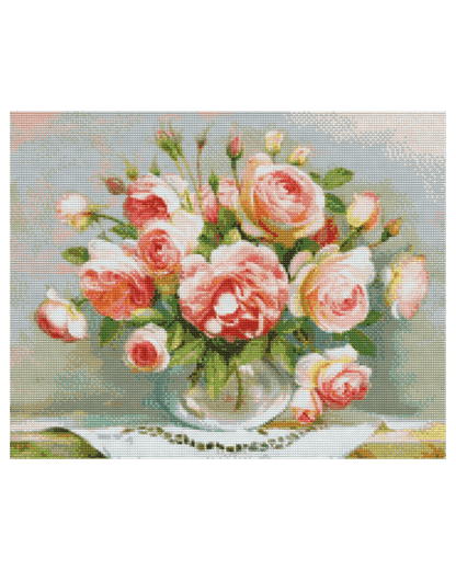 Pink Rose Bouquet Diamond Painting