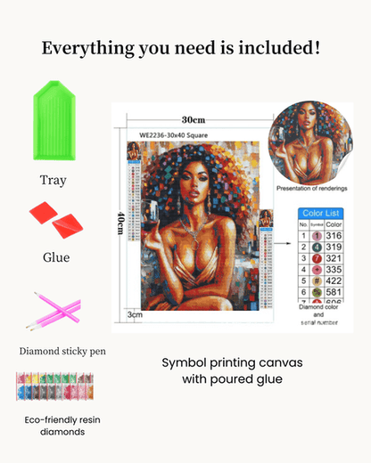 Pintura de diamantes con flores de cerezo y el monte Fuji