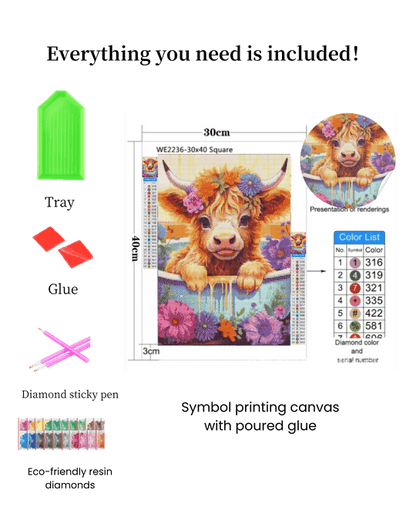 Highland Cow Diamond Painting