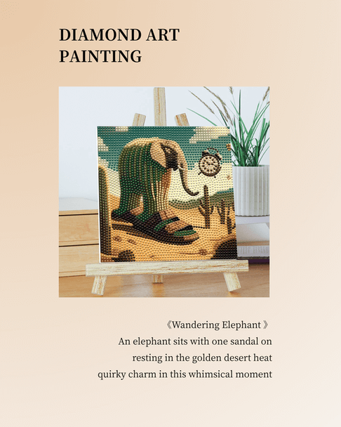 Wandering Elephant Diamond Painting