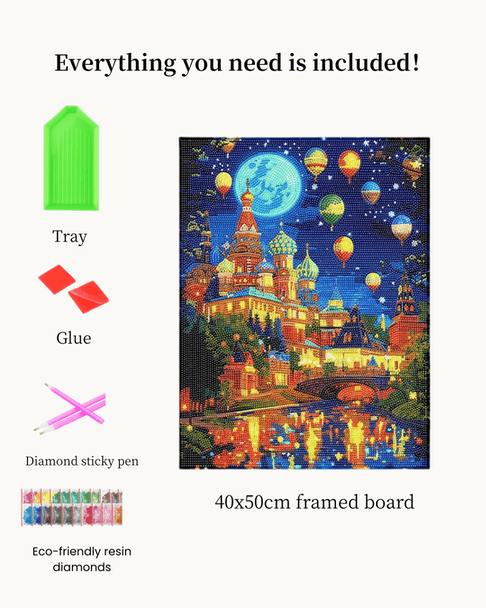 Moonlit Fantasy Castle Diamond Painting