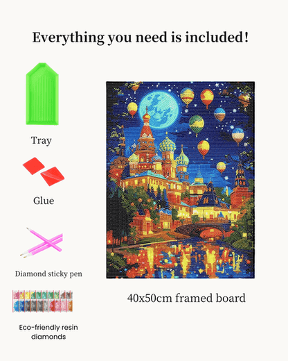 Moonlit Fantasy Castle Diamond Painting