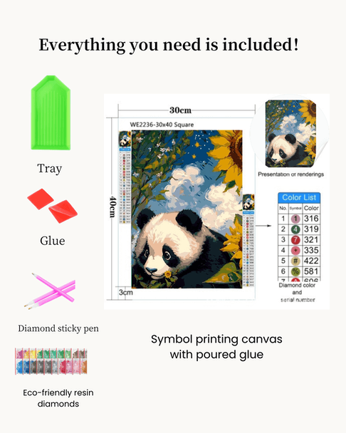 Panda's Garden Diamond Painting