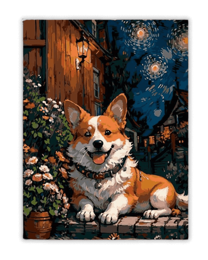 Pintura de diamantes con flores de cerezo y el monte Fuji