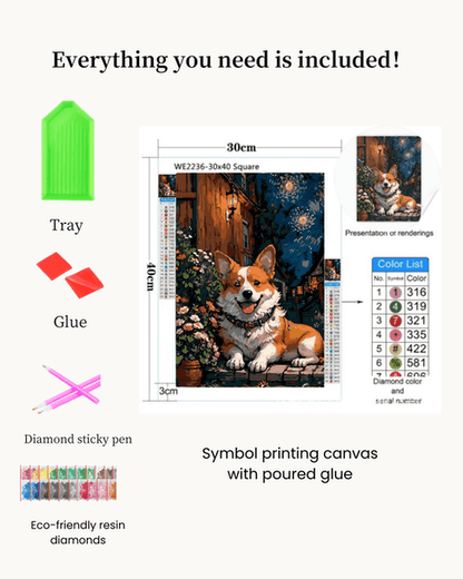 Pintura de diamantes con flores de cerezo y el monte Fuji