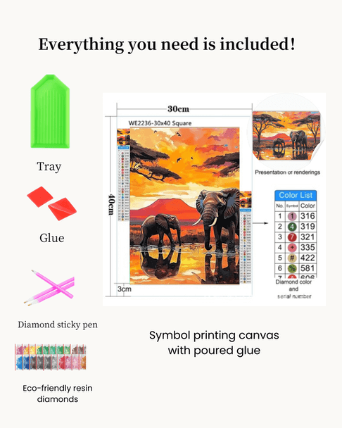 Africa elephant Diamond Painting