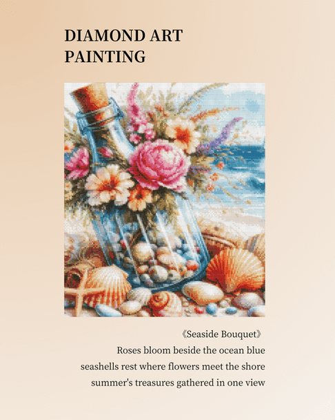 Seaside Message Bottle Diamond Painting