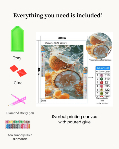 Coconut Diamond Painting