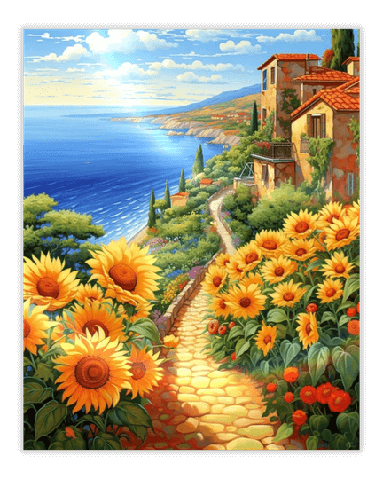 Sunflower Coastal Path Diamond Painting