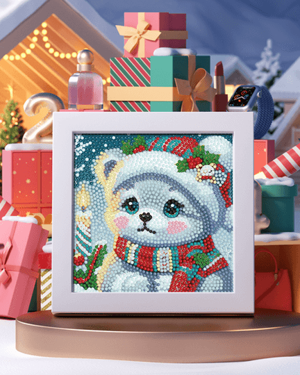 Christmas Polar Bear Diamond Painting