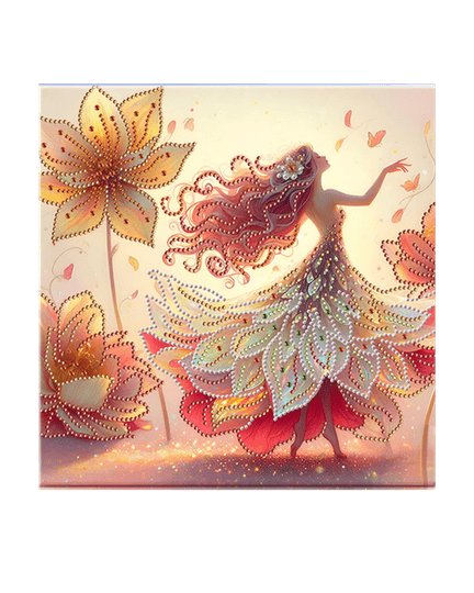 Pintura de diamante de hada de las flores