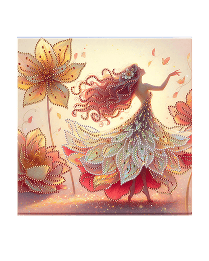 Pintura de diamante de hada de las flores