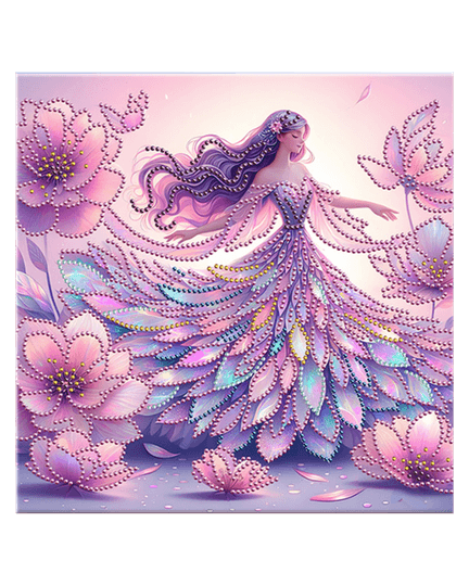 Purple Blossom Fairy Diamond Painting