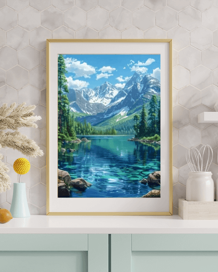 Mountain Lake Paint by Numbers