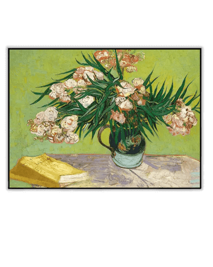 Pintura de diamante de adelfas rosas