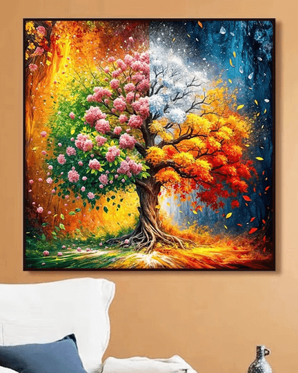 Four Seasons Tree Diamond Painting